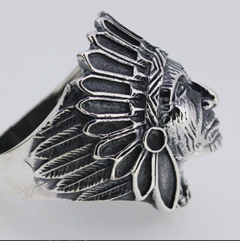 Indian Chiefs Vintage Silver Men Ring Indian Chiefs Vintage Silver Men Ring