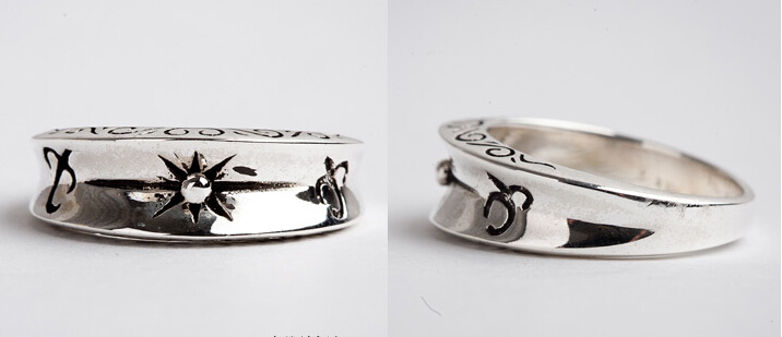 Handmade Indian Inca Empire Sun Pattern Totem Silver Man Ring Handmade Indian Inca Empire Sun Pattern Totem Silver Man Ring