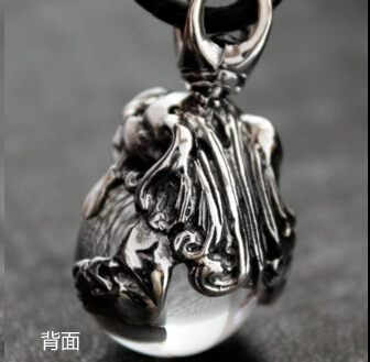 Handmade Brave Troops Embrace White Crystal Beads Silver Pendant No Chain Handmade Brave Troops Embrace White Crystal Beads Silver Pendant No Chain