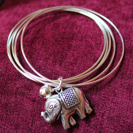 Silver Circles Elephant Bells Women Bracelet Silver Circles Elephant Bells Women Bracelet