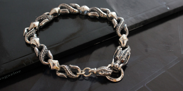 Dragon Vintage Silver Bracelet For Man Dragon Vintage Silver Bracelet For Man