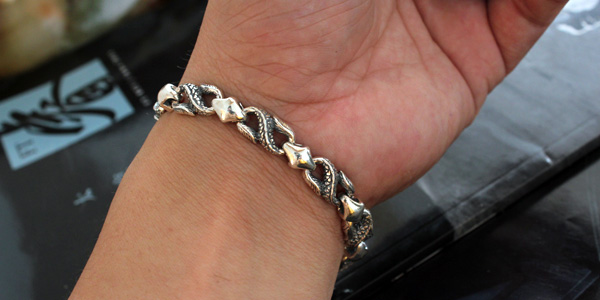 Dragon Vintage Silver Bracelet For Man Dragon Vintage Silver Bracelet For Man