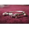 Thailand Couple Elephants Kiss Women Open Bracelet With Bells