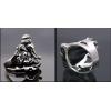 Retro Elephant Meditation Status 925 Silver Mens Ring