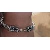 Handmade Double Dragon Head 925 Silver Mans Bracelet