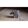 Handmade 925 Silver Hollow Out Elephant Pendant With Marcasite