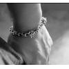 Handmade Evil Double Dragon Head 925 Silver Mens Bracelet