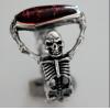 Bloodthirsty Dark Skull 925 Silver Man Ring