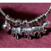 Thailand 3 Baby Elephants With two Bells 925 Silver Open Bracelet