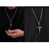 925 Silver Jesus Christ Suffering Cross Pendant With No Chain