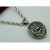 Handmade Carving 925 Silver Water Droplets Shaped Mantra Gau Box Pendant With No Chain