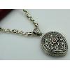 Handmade Carving 925 Silver Water Droplets Shaped Mantra Gau Box Pendant With No Chain