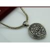 Handmade Carving 925 Silver Water Droplets Shaped Mantra Gau Box Pendant With No Chain