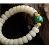 Natural Turquoise 9MM or 11MM White Jade Bodhi Buddha Bracelet