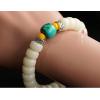 Natural Turquoise 9MM or 11MM White Jade Bodhi Buddha Bracelet