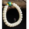 Natural Turquoise 9MM or 11MM White Jade Bodhi Buddha Bracelet