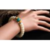 Natural Turquoise 9MM or 11MM White Jade Bodhi Buddha Bracelet