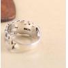 Lucky Carving Baby Elephants Hollow 925 Silver Ring