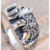 Vintage Movable Elephant Marcasite 925 Silver Ring