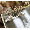 Fashion 925 Silver With Rose Gold Plated Tassel Pearls Earrings