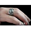 Fashion 925 Silver Dragon Carving Wide Prayer Ring