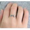 Retro S925 Silver Bow Knot Ring With Marcasite For Woman