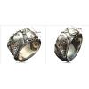 S925 Silver Double Fish Carving Ring For Man And Woman