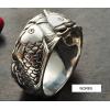 S925 Silver Double Fish Carving Ring For Man And Woman