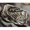 S925 Silver Double Fish Carving Ring For Man And Woman