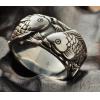 S925 Silver Double Fish Carving Ring For Man And Woman