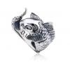 Retro Men 925 Silver Fish Ring