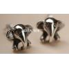 Silver Cute Baby Elephant Earrings