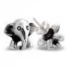 Silver Cute Baby Elephant Earrings