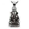 Thailand Silver Lucky Elephant Trunk Statue Necklace Pendant No Chain