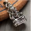 Thailand Silver Lucky Elephant Trunk Statue Necklace Pendant No Chain