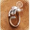 Cute Fashion S925 Silver Elephant Open Ring