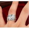 Silver 925 Couple Fish Vintage Wide Open Ring