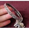 Thailand Elephant Charms Hollow Carved Ethnic Bracelet