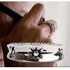 Handmade Indian Inca Empire Sun Pattern Totem Silver Man Ring