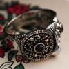 Handmade Vintage Owl Sterling Silver Ring With Marcasite Women