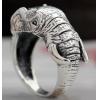 Handmade Thai Silver Three-dimensional Elephant Nose Ring