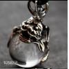 Handmade Brave Troops Embrace White Crystal Beads Silver Pendant No Chain