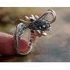 Handmade Vintage 3D Silver Lifelike Dragon Open Ring