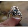 Handmade Vintage 3D Silver Lifelike Dragon Open Ring