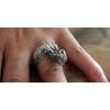 Handmade Vintage 3D Silver Lifelike Dragon Open Ring