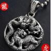 Vintage 925 Silver Dragon Tiger Pendant Without Chain