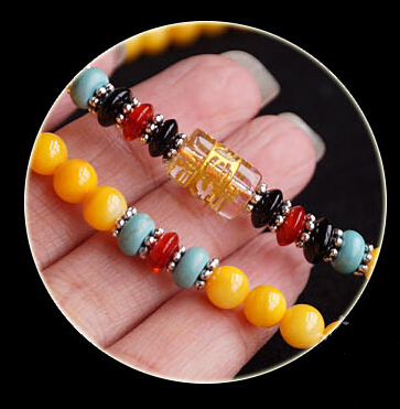 Natural 6MM Yellow Tridacna Om Mani Padme Hum 108 Prayer Beads Layered Bracelet Natural 6MM Yellow Tridacna Om Mani Padme Hum 108 Prayer Beads Layered Bracelet