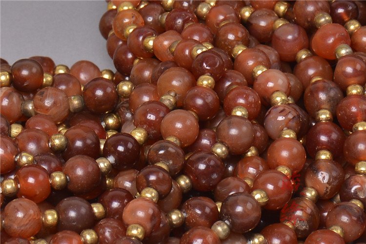 Qing Dynasty Old Red Agate Necklace Qing Dynasty Old Red Agate Necklace