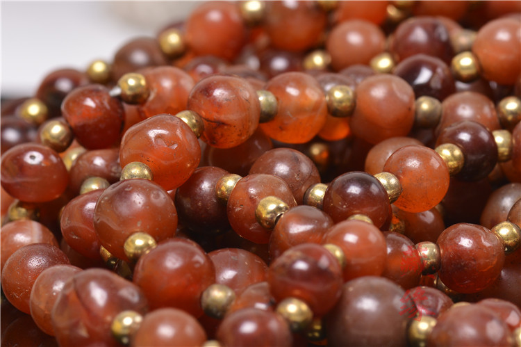 Qing Dynasty Old Red Agate Necklace Qing Dynasty Old Red Agate Necklace