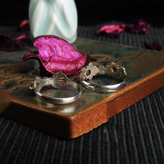 Fashion Nepal 925 Silver Vajra Ethnic Ring For Men Women Fashion Nepal 925 Silver Vajra Ethnic Ring For Men Women
